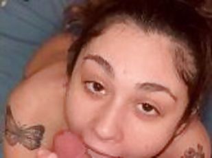 Besar (Huge), Sayang, Blowjob (seks dengan mengisap penis), Cumshot (keluarnya sperma), Penis besar, Remaja, Buatan rumah, Handjob (seks dengan tangan wanita pada penis laki-laki, Pasangan, Sudut pandang