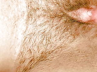 Close-up on this hairy pussy!
