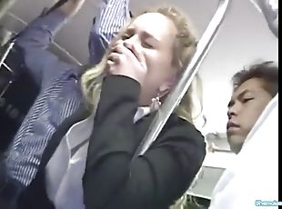 Blonde groped to orgasm on bus