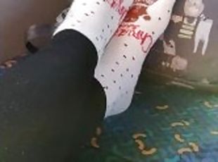 Socks and Feet Tease on The Train