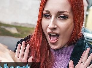 doggy-style, orgasm, publik, smal, avsugning, deepthroat, creampie, rödhårig, sprut, brittisk