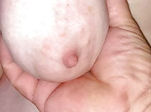 बिगतीत, बड़ा, मैस्टर्बेटिंग, निपल्स, परिपक्व, प्राकृतिक, अमेरिकन, स्तन, शिथिल स्तन