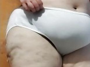 Me in white underwear