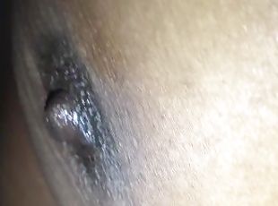 Ebony tight wet pussy cums on my dick