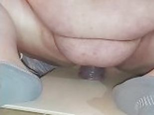 fet, masturbation, fitta-pussy, amatör, leksak, bbw, dildo, ensam