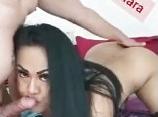 Asiatisk, Shemale, Blowjob, Stor pikk, Ladyboy, Vakker, Pikk