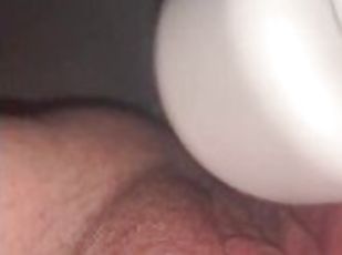 Milf slut using her wand to make herself cum