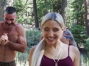 Outdoor threeosme orgy with Abella Danger