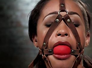 Mörkhyad, Blandade raser, Hardcore, Bdsm, Slav, Bitch, Vacker, Fetisch, Gagging, Bondage