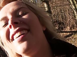 Euro Blonde Bangs Outdoors 2 - public park sex with pawg blonde Nikky Dream
