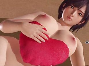 Dead or Alive Xtreme Venus Vacation Nagisa Valentine's Day Heart Cushion Pose Nude Mod Fanservice Ap