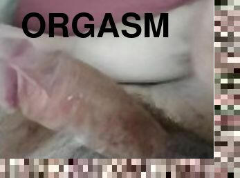 masturbation, orgasme, amateur, énorme-bite, point-de-vue, ejaculation, solo, bite