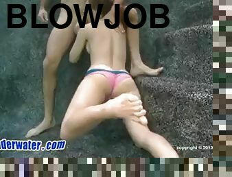 Blow job under water
