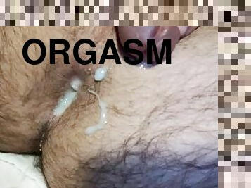orgazm, amatorskie, wystrysk-spermy, gej, solo