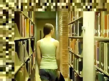 Naked in library