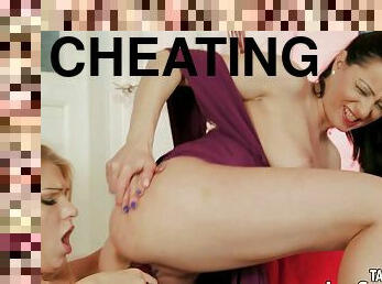 Cheating housemaid gets punished by angry wife.