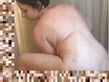 MILF Dripping Wet and Naked in the Shower for her Loyal Fans and Masturbates.- Kati Didd