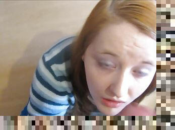 Redhead POINT-OF-VIEW Bj / Handjob With Facial - Teenage