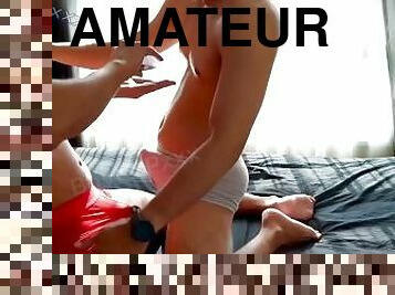 asiatique, cul, levrette, amateur, fellation, ejaculation-sur-le-corps, énorme-bite, gay, maison, lingerie