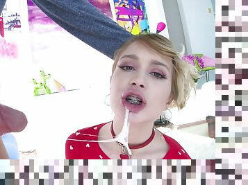 Anastasia Knight kinky sloppy blowjob video