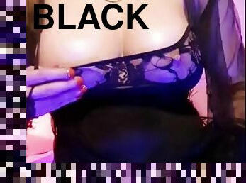 Black Lace. Tease Play CUM . P5 Full Show. KutieKitten