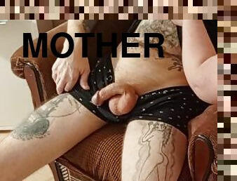 naked fat mother-in-law fingering my dick close up