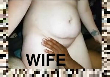 Wife's first threesome with hubby and a bbc