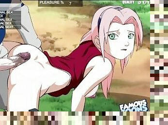 Sakura & Naruto Rough Anal Sex Hentai