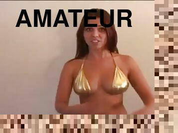 amatör, ensam, bikini