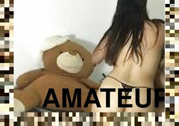 masturbation, public, amateur, belle-femme-ronde, espagnol, ours