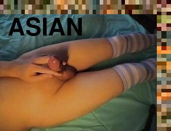 asiatique, masturbation, vieux, amateur, mature, ejaculation-sur-le-corps, branlette, massage, ejaculation, plus-agée