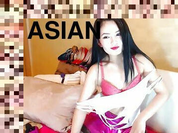 asiatisk, smal, amatör, tonåring, leksak, creampie, ensam