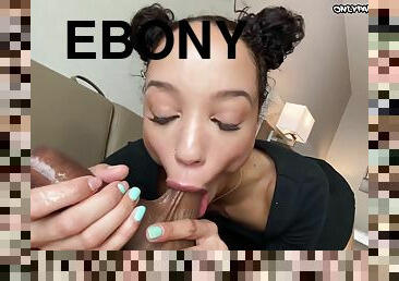 Ebony chick Alexis Tae - POV blowjob