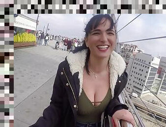 Amateur busty teen from the street - porn clip