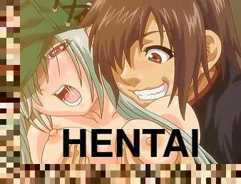 Tempting hentai busty babe porn video
