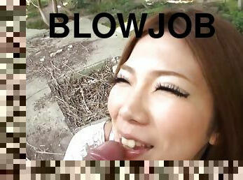 Jap lustful Emiko Shinoda sweet blowjob video