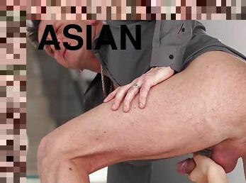 Beautiful Asian Katana in hardcore ass licking video with cumshot