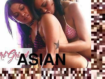 asia, pantat, payudara-besar, berambut, vagina-pussy, sayang, lesbian-lesbian, mainan, bintang-porno, barang-rampasan