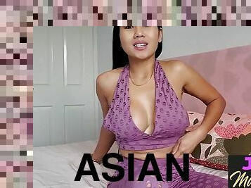 asia, payudara-besar, mastubasi, vagina-pussy, remaja, sudut-pandang, ketat, manis, bokong, seorang-diri