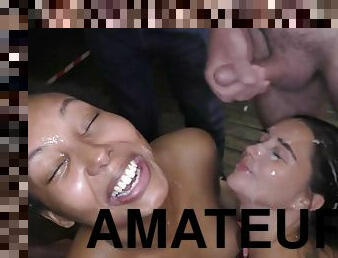 orgie, fitta-pussy, amatör, cumshot, tonåring, hardcore, slyna, sprut, kåt, bukkake