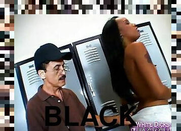 Black girl with old white man