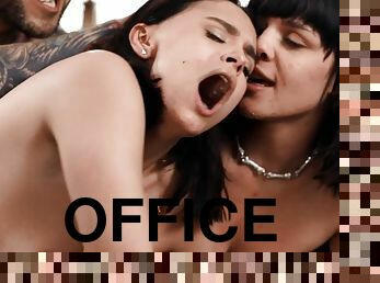 Kuleana and Gabbie Carter getting fucked in the office