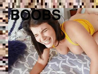 Young inexperienced boy fucks horny latina with big boobs