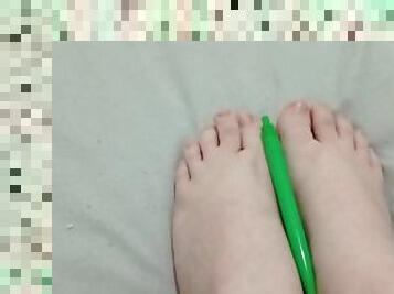 I touch my feet with my boss's pencil pinay