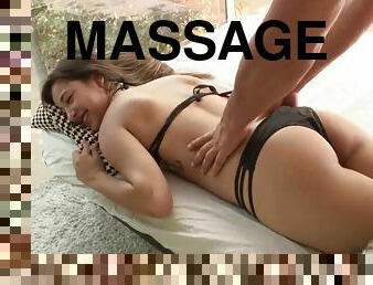 Angie White Gets a Free Massage in Barcelona
