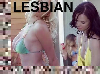 Lesbian hot pool party