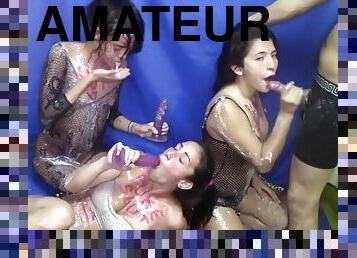 Amateurs Mess - filthy sluts group sex