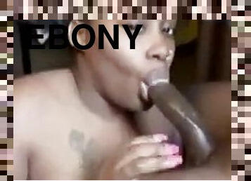 Ebony BBW wife with sloppy deepthroat and BBC I found her on Hookmet.com