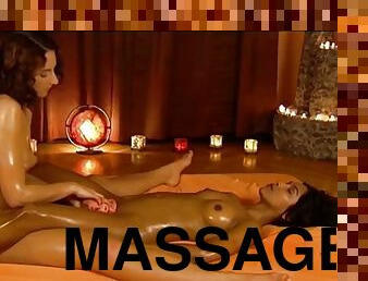 Loving massage for women friends