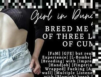 ASMR  Fuck me till I'm Pregnant  Audio Porn  GFE  Three Creampies